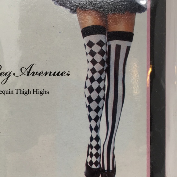 NWT LEG AVENUE HARLEQUIN THIGH HIGHS - Picture 2 of 3